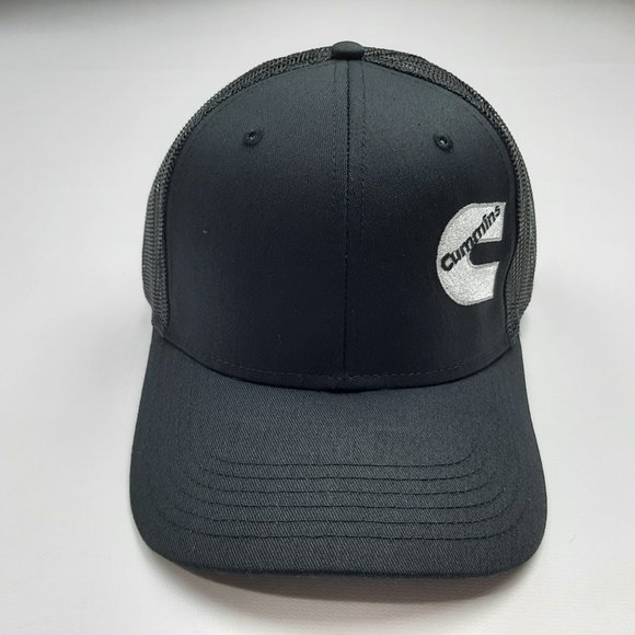 Cummins Trucker Original Low Profile Vintage Trucker Mesh Snapback Black - Picture 2 of 4